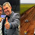Prefeito com o governador que prometeu a retomada da obra